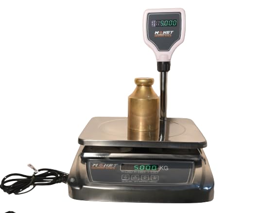 MONET Weighing Scale With Pole Platform Weighing Machine For Commercial And Industrial Use - Image 1