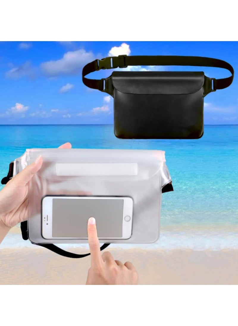 CMGTYYD 2-piece waterproof pouch with adjustable waist belt and touch-sensitive screen dry bag to keep your phone and valuables dry for the beach, swimming, boating, hiking and outdoor water sports  - Image 4