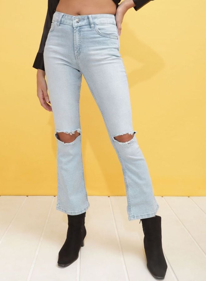 Freehand Women Bootcut Solid High Rise Jeans - Image 1