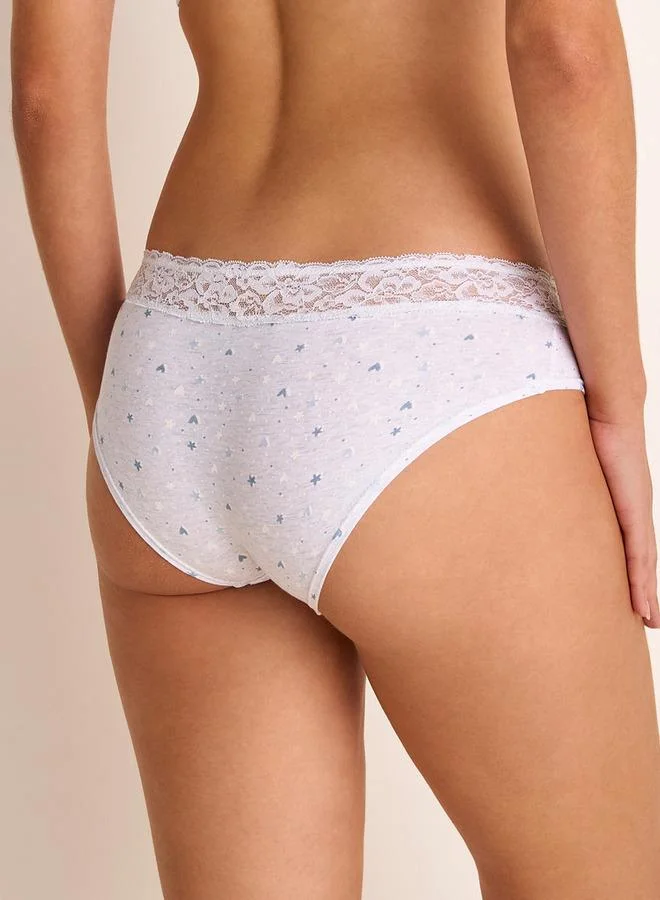 سبلاش فيڤ سروال بيكيني مطبوع بدانتيل