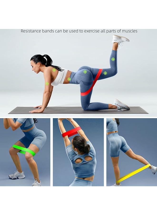 ECVV Resistance Loop Bands Exercise bands Set of 5 Rubber Latex Anti Slip Resistance Band for Workout Stretching Physical Therapy Yoga with carrying Bag - Image 3