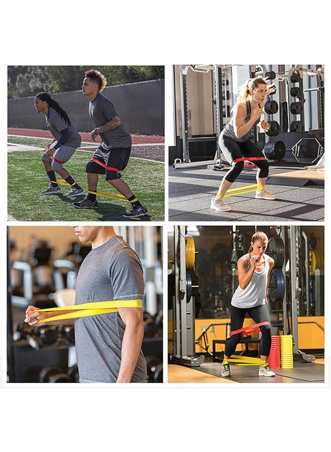 ECVV Resistance Loop Bands Exercise bands Set of 5 Rubber Latex Anti Slip Resistance Band for Workout Stretching Physical Therapy Yoga with carrying Bag - Image 5