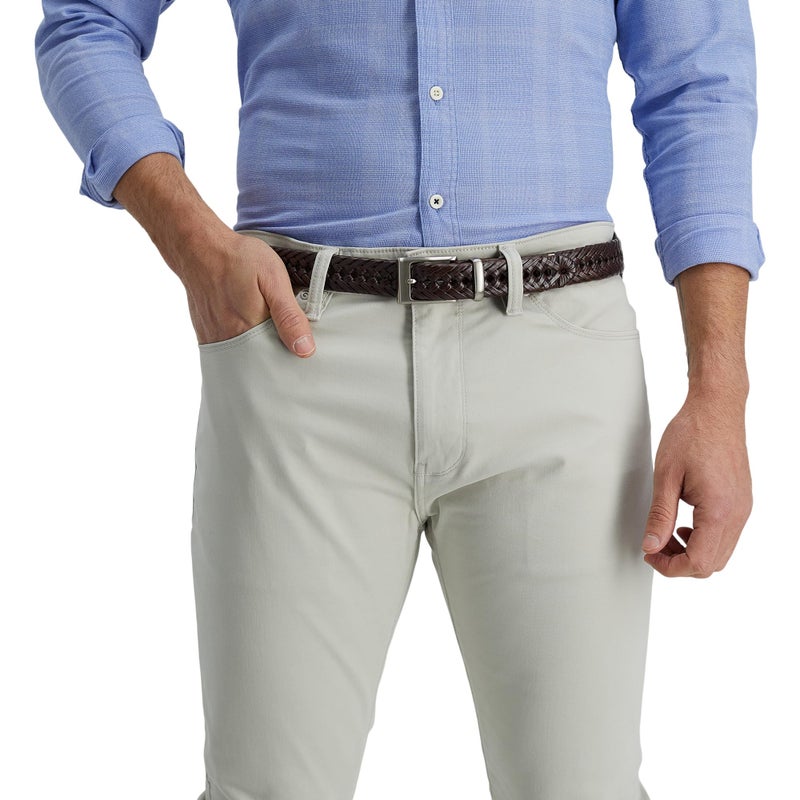 DOCKERS حزام دوكرز للرجال من الجلد المضفر، بني، 42 - Image 5
