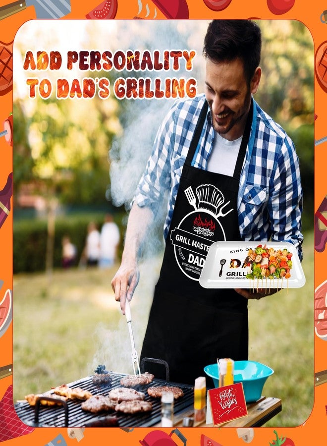 Jiytivity 4 Pcs Fathers Day Dad Gifts for Men Grandpa Daddy Dad Grill Platter Gift Include BBQ Grilling Platter Apron Card Gift Boxes Sets for Father's Day Birthday Gifts Charcuterie Outdoor Indoor Cooking - Image 3