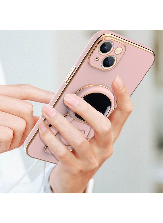 Zaboon Case For iPhone 13 mini Plating Astronaut Holder Phone Case - Image 5