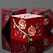 CSITORWWE Rose Flower Form Metal Dice7PCS Heavy Metal Dice SetPolyhedral Dice with Gift Case for TTRPG Tabletop GamingDungeon MastersRPG AdventuresRed with Golden Rose - Image 4