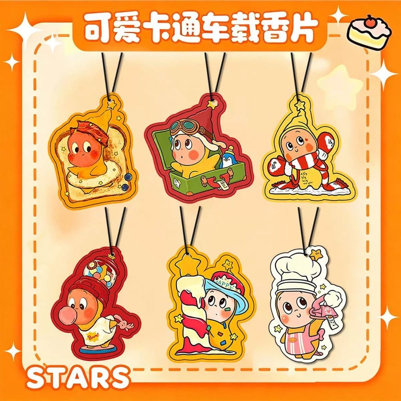 Star-Shaped Car Air Freshener Hanging Ornament - Long-Lasting Clove Fragrance, Multi-Scent Aroma Disc for Odor Elimination - Image 4