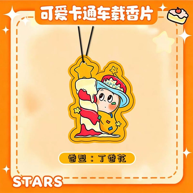 Star-Shaped Car Air Freshener Hanging Ornament - Long-Lasting Clove Fragrance, Multi-Scent Aroma Disc for Odor Elimination - Image 5