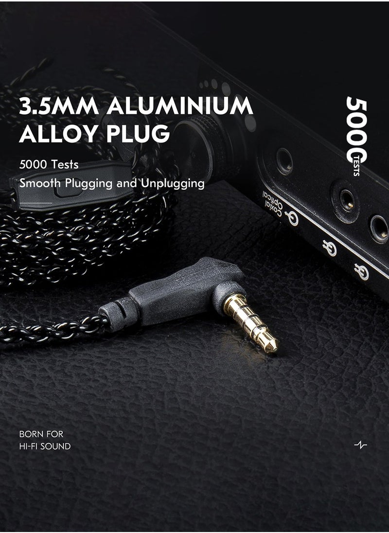 ماركة غير محددة كابل مطور لسماعات الأذن KZ ZSN PRO، كابل IEM طويل بطول 2 متر كابل IEM 4N OFC مضفر 4N كابل مضفر 4N OFC سلك سماعة رأس بديل QDC-Pins لسماعات الأذن KZ ZS10 PRO/ZSN PRO X/EDX PRO/Castor/ZS12 PRO X (2PIN-C 3.5MM، بدون ميكروفون)  - Image 3