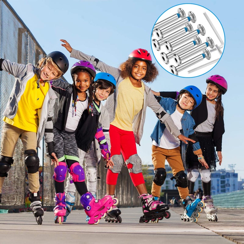 Hotop 20 Sets Skate Wheel Socket Screw Inline Roller Skate Screws Shaft Hex with 2 Pieces Installation Tool - Image 3