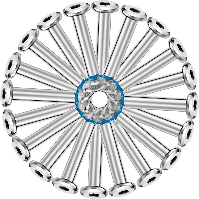 Hotop 20 Sets Skate Wheel Socket Screw Inline Roller Skate Screws Shaft Hex with 2 Pieces Installation Tool - Image 5