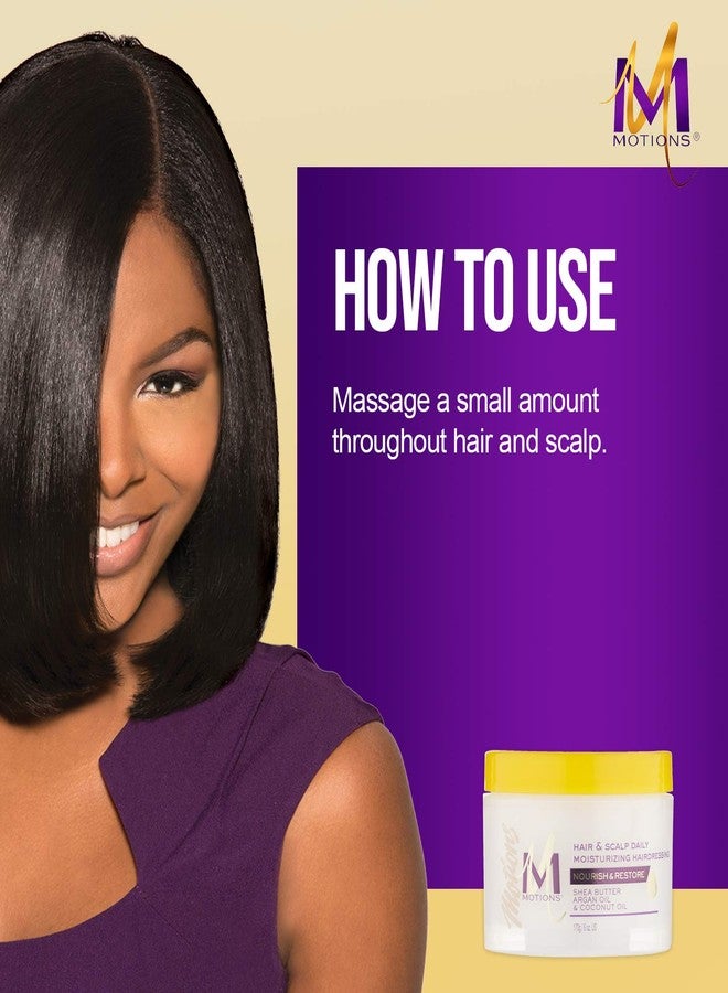 Motions Hair & Scalp Daily Moisturizing Hairdressing, Nourish & Restore, With Shea Butter, Argan Oil & Coconut Oil, 6 Ounce (3 Pack) - Image 5