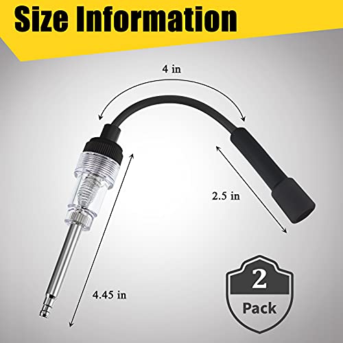 Frienda Inline Spark Plug Tester Engine Ignition Tester Straight Boot Ignition Tester Light Lawnmower Engine Checker Armature Diagnostic Detector for Automotive Car Internal External Engine (2 Pieces) - Image 2