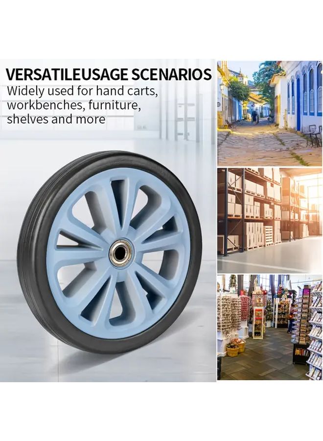 8.03 Inch Blue EVA Solid Wheels For Shopping Carts Utility Wagons Household Trolleys - Image 4