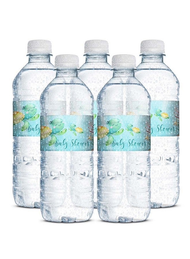 Amanda Creation Little Hatchling Cute Sea Turtle Sea Life Baby Sprinkle Shower Waterproof Water Bottle Sticker Wrappers 20 Wrap Around Labels Sized 1.75" x 8.5" by AmandaCreation - Image 3