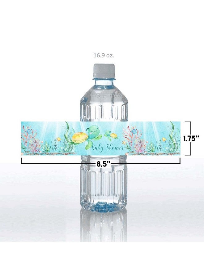 Amanda Creation Little Hatchling Cute Sea Turtle Sea Life Baby Sprinkle Shower Waterproof Water Bottle Sticker Wrappers 20 Wrap Around Labels Sized 1.75" x 8.5" by AmandaCreation - Image 5
