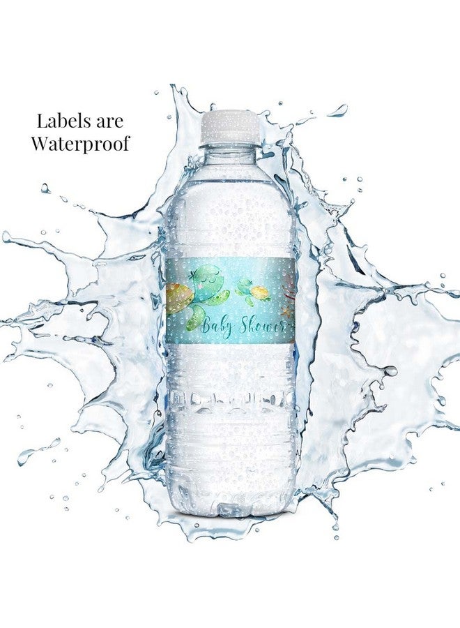 Amanda Creation Little Hatchling Cute Sea Turtle Sea Life Baby Sprinkle Shower Waterproof Water Bottle Sticker Wrappers 20 Wrap Around Labels Sized 1.75" x 8.5" by AmandaCreation - Image 4
