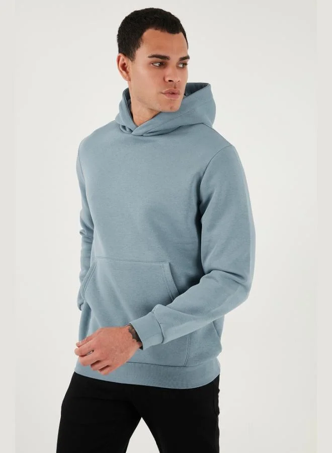 Buratti  Buratti Regular Fit Hooded Kangaroo Pocket Furry Soft Raised Sweat Men's SWEAT 5905281 for Men | Best Price UAE