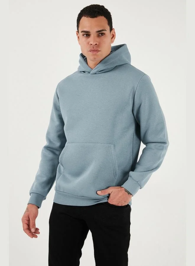 Buratti  Buratti Regular Fit Hooded Kangaroo Pocket Furry Soft Raised Sweat Men's SWEAT 5905281 for Men | Best Price UAE