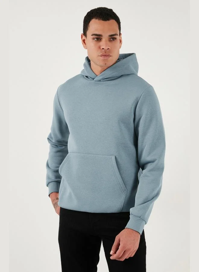 Buratti  Buratti Regular Fit Hooded Kangaroo Pocket Furry Soft Raised Sweat Men's SWEAT 5905281 for Men | Best Price UAE