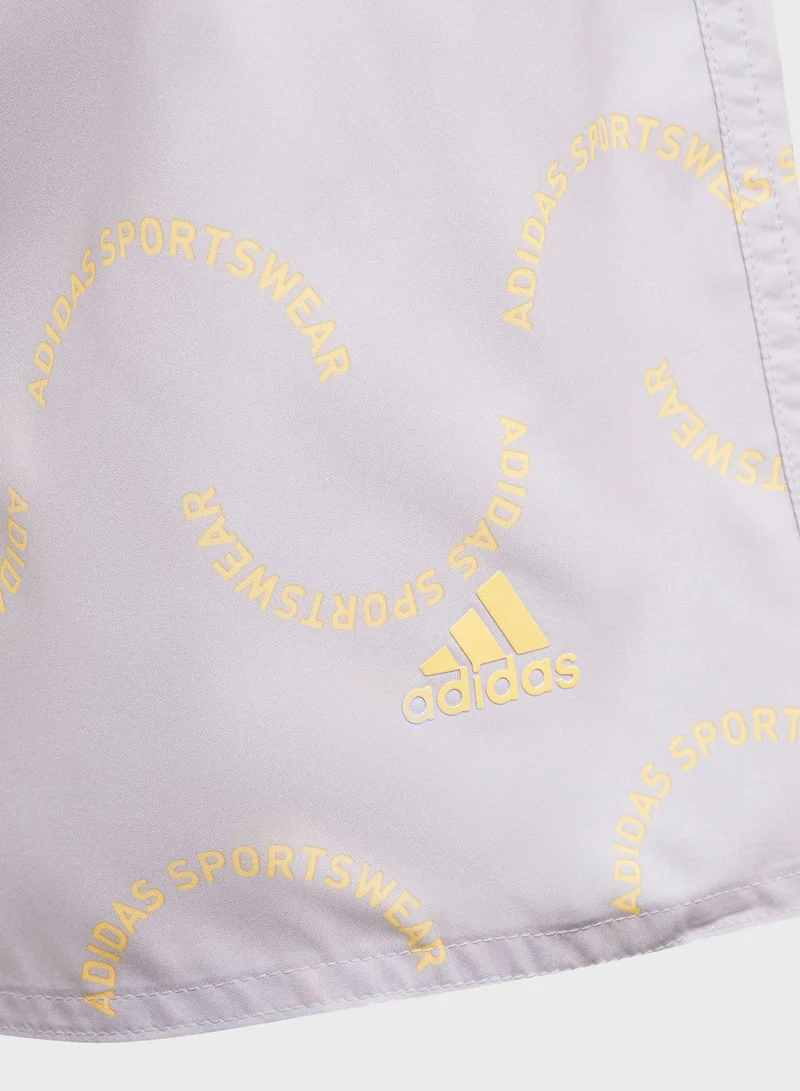 Adidas Kids Sportswear Wave Print Classic Swimshorts