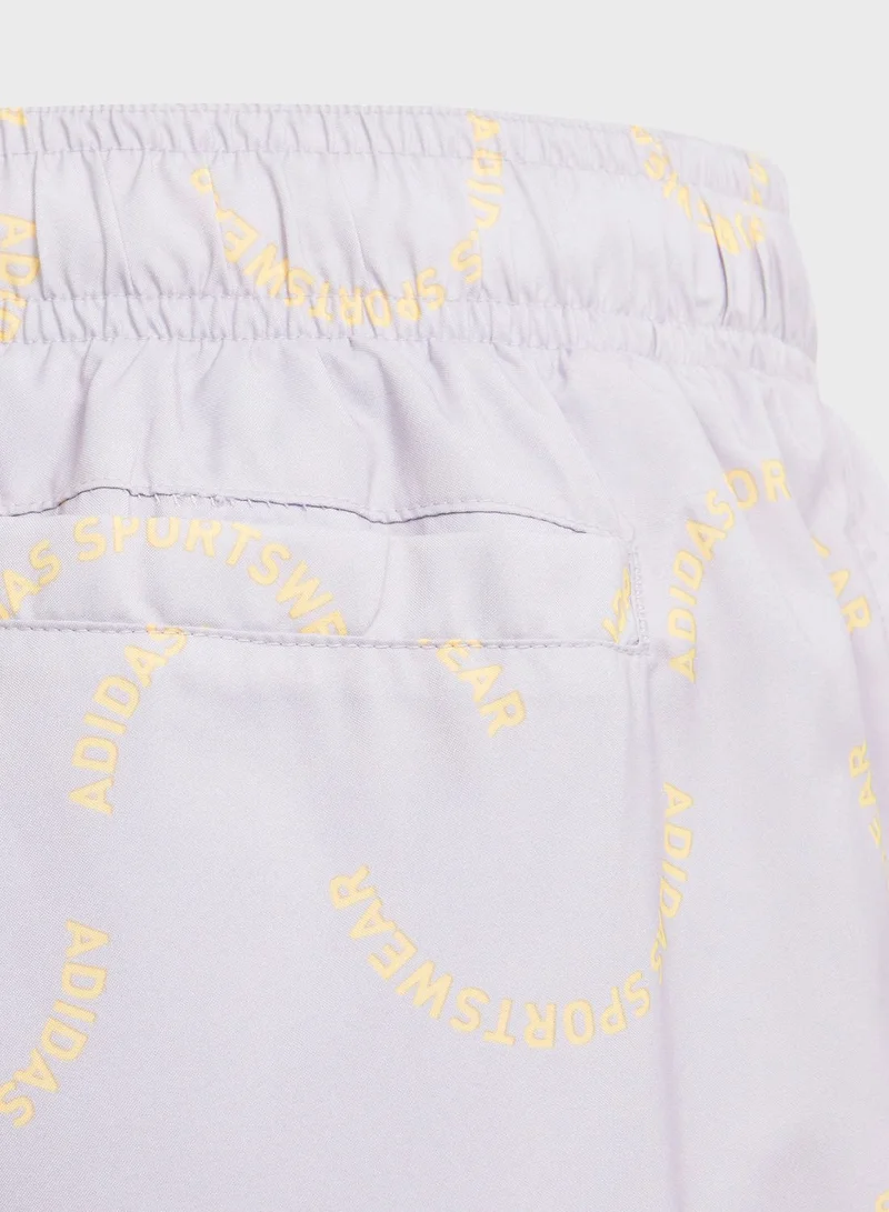 Adidas Kids Sportswear Wave Print Classic Swimshorts