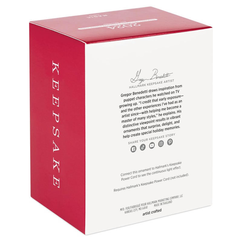 Hallmark Keepsake هولمارك تذكار عيد الميلاد زخرفة 2024 تضيء! مع هدايا جامعي الثلج الخفيفة - Image 4