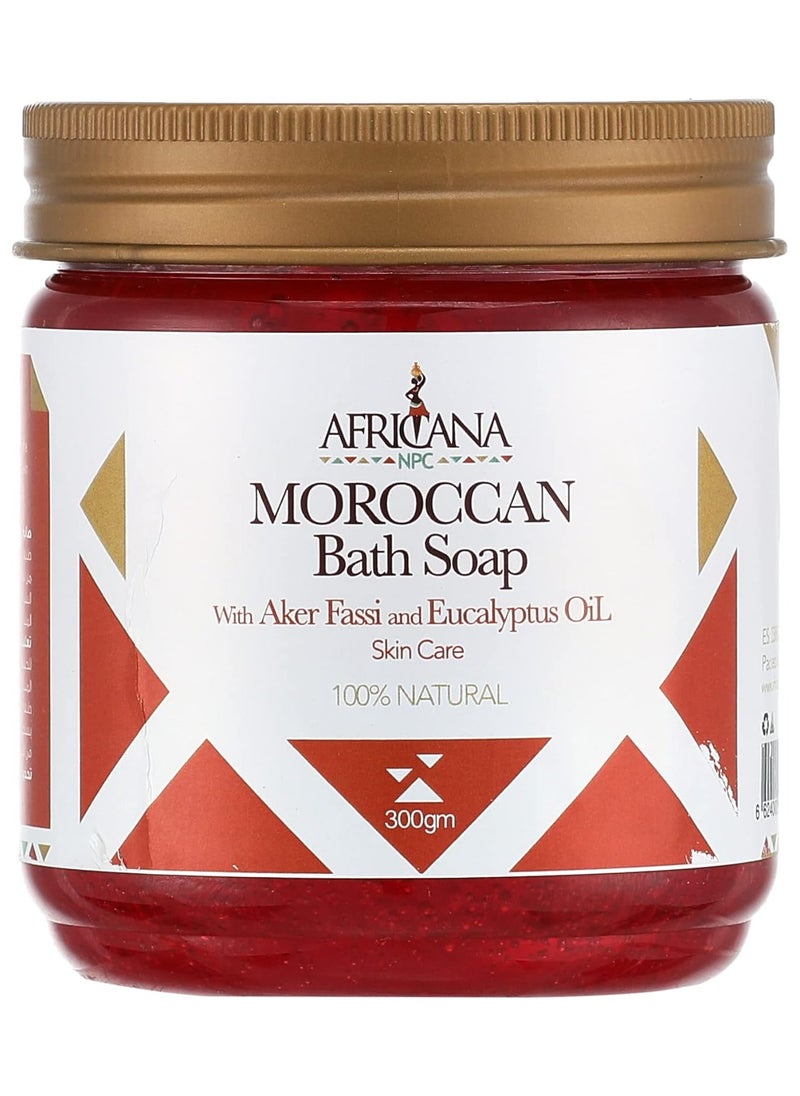 Africana NPC - Africana Moroccan Bath Soap Aker Fassi and Eucalyptus Oil 300g - Image 1