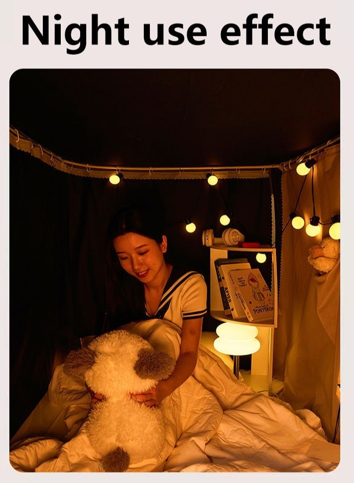 Bluejw Bed Canopy Tents Curtain Blackout Single Bed Tent Student Shading Cloth Canopy Dormitory Mosquito Net Sleep Privacy Protection with Frame for Children Bedroom With Cartoon Astronaut Pattern - Image 3