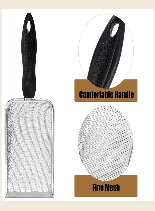 Dunzy 4 Packs Reptile Sand Stainless Steel Fine Mesh Reptile Substrate Metal Sand Shovel Sifter Litter Cleaner Corner Scoop Shovel Cleaner Scooper for Bedding Aquarium Terrarium Accessories - Image 3