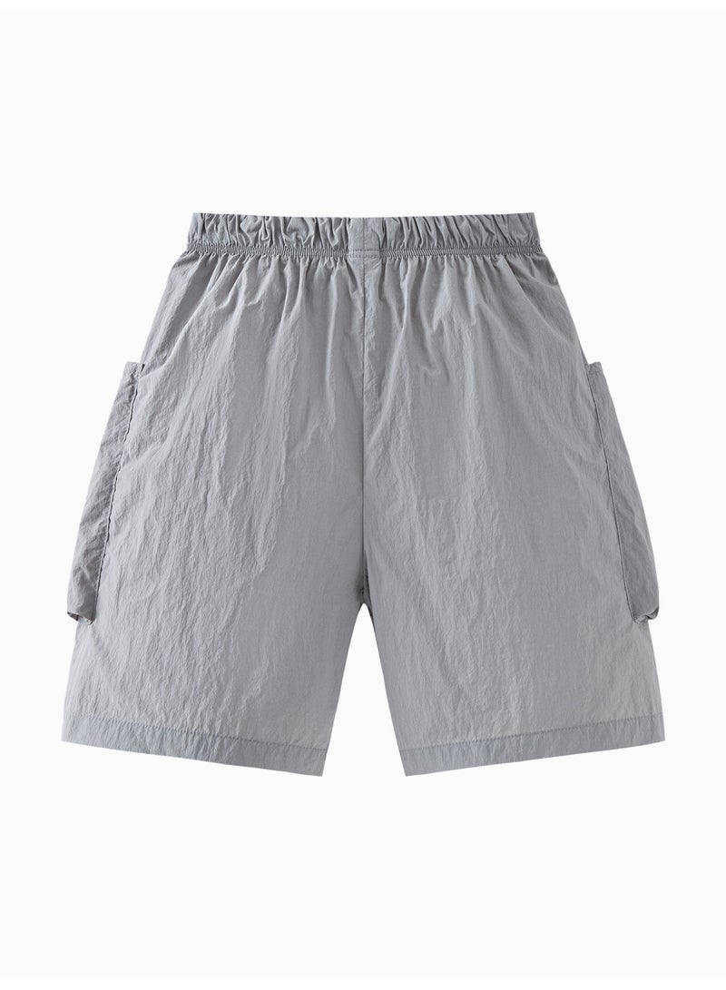 ميني بالا شورت عادي للأطفال غير منفصل بحيز مرن وبطولات متعددة وظيفية ناعمة وقابلة للتنفس وخفيفة الوزن ومريحة لأسلوب الأناقة الصيفية الجديد المتسخ للارتداء اليومي للأطفال - Image 5