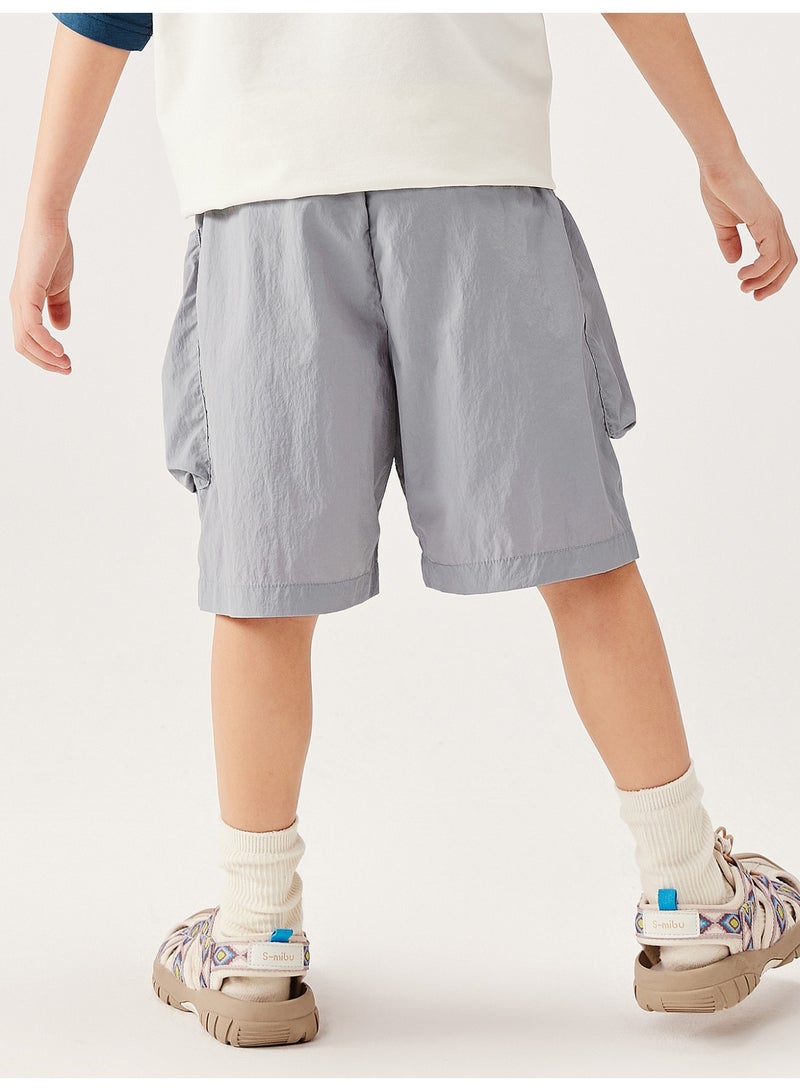 ميني بالا شورت عادي للأطفال غير منفصل بحيز مرن وبطولات متعددة وظيفية ناعمة وقابلة للتنفس وخفيفة الوزن ومريحة لأسلوب الأناقة الصيفية الجديد المتسخ للارتداء اليومي للأطفال - Image 3