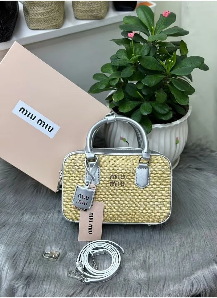 Miu Miu Bowling Pleated Vintage Crossbody Shoulder Bag 