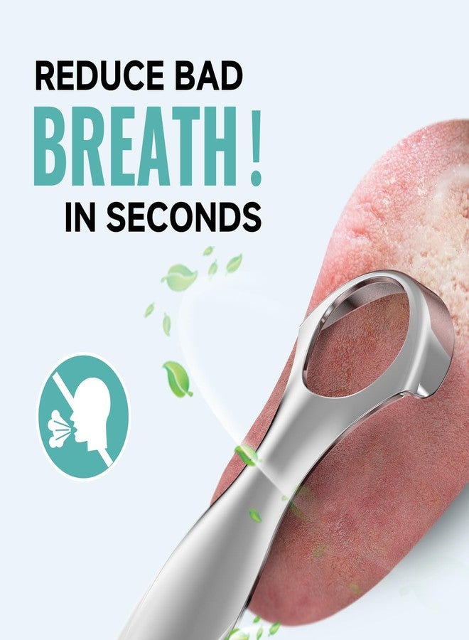 RONAVO Tongue Scraper, Short Handle for Optimal Control, Tongue Cleaner for Fresh Breath/Improves Flavor Perception, Ideal for Travel, Office or Gym - Image 2