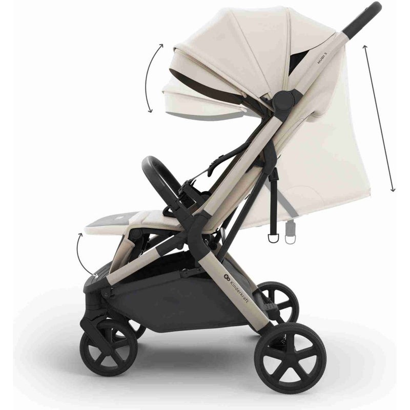 Kinderkraft - Nubi 3 Stroller - Sand Beige - Image 5