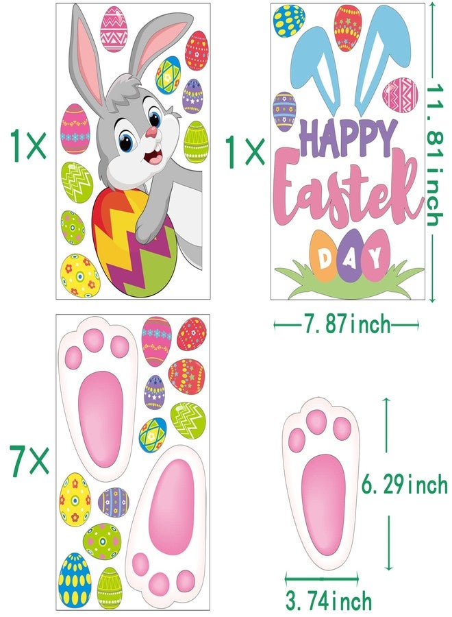YOTNUS 110 Pcs Easter Bunny Footprint Stickers for Floor, Peel Without Leaving Traces, 14 PCS Rabbit Footprints, for Easter Decoration and Egg Hunting Games - Image 3