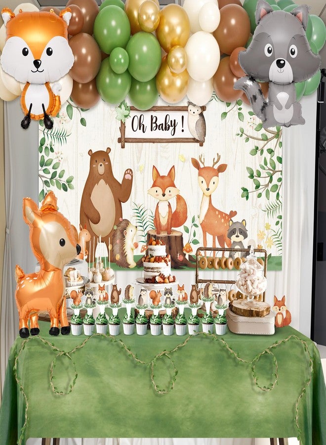 Kriyokiaa 187pcs Woodland Baby Shower Decorations Safari Baby Shower Decorations for Gender Neutral Celebration with Balloon Garlands,Welcome Baby Banner, Baby Boxes and Tabletop Decor - Image 5