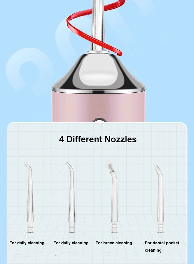 Portable Dental Water Flosser Pink - Image 3