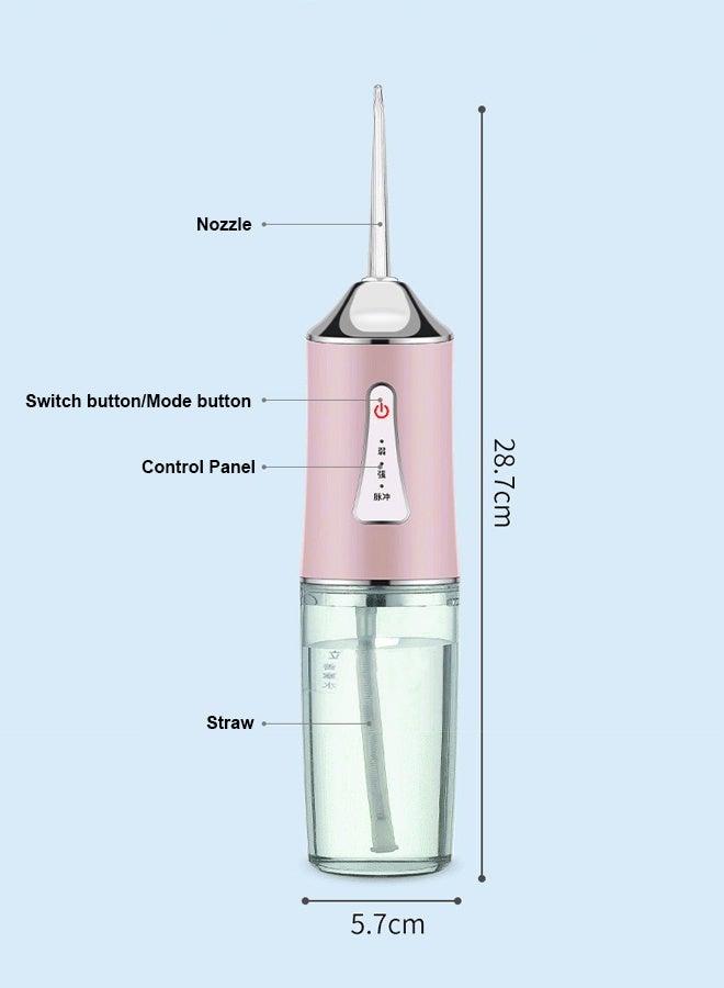 Portable Dental Water Flosser Pink - Image 5