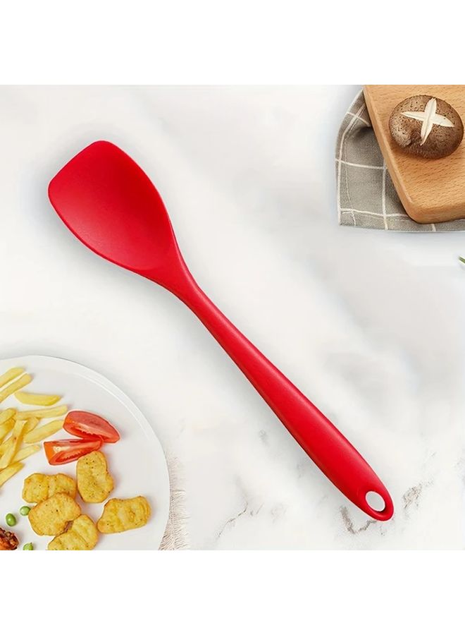 1pc Silicone Heat Resistant Non Stick Spatula Spoon Durable Easy Clean Kitchen Tool - Image 1