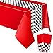 Irenare 3 Sheets Car Birthday Party Supplies Racing Party Decorations Road Tablecloth Racetrack Table Runner Table Covers for Kids Boy Car Theme Birthday Favors 54 x 108 Inch Red - Image 3