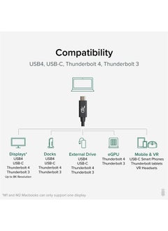 Plugable USB4 Cable with 240W Charging, 3.3 Feet (1M), USB-IF Certified, 1x 8K Display, 40 Gbps, Compatible with USB 4, Thunderbolt 4, Thunderbolt 3, USB-C, Driverless  - Image 5