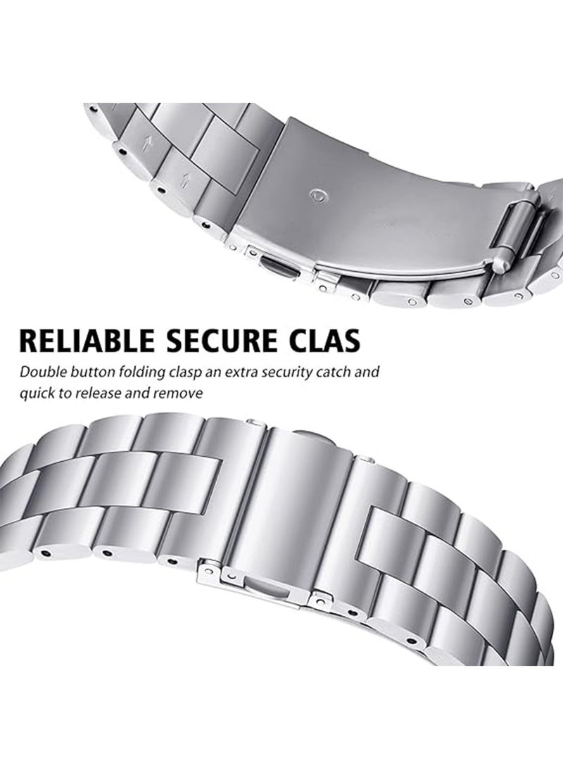 Bands Compatible with Apple Watch 42mm 44mm 45mm Series 9/8/7/SE/6/5/4/3/2/1 IWatch Ultra/Ultra 2/ Men Business Stainless Steel Metal Watchband - Image 3