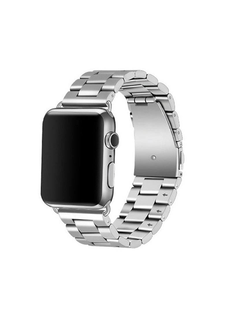 Bands Compatible with Apple Watch 42mm 44mm 45mm Series 9/8/7/SE/6/5/4/3/2/1 IWatch Ultra/Ultra 2/ Men Business Stainless Steel Metal Watchband - Image 1