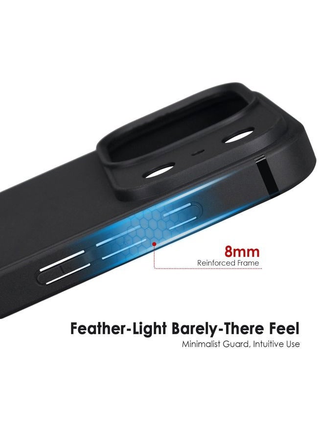 TENOC Phone Case Compatible with iPhone 17 Pro Max, Black Case Anti-Fingerprint Protective Bumper Matte Cover for 6.9 Inch - Image 4
