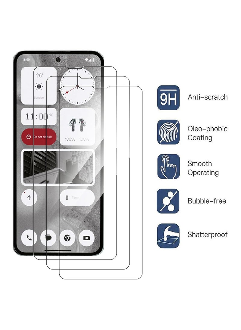 إيف حافظة لهاتف لا شيء (2)، غطاء كريستالي نحيف للغاية من مادة TPU المضادة للخدش وغطاء شفاف خفيف الوزن ممتص للصدمات وزوايا شفافة مع 3 واقي شاشة من الزجاج المقسى - Image 5