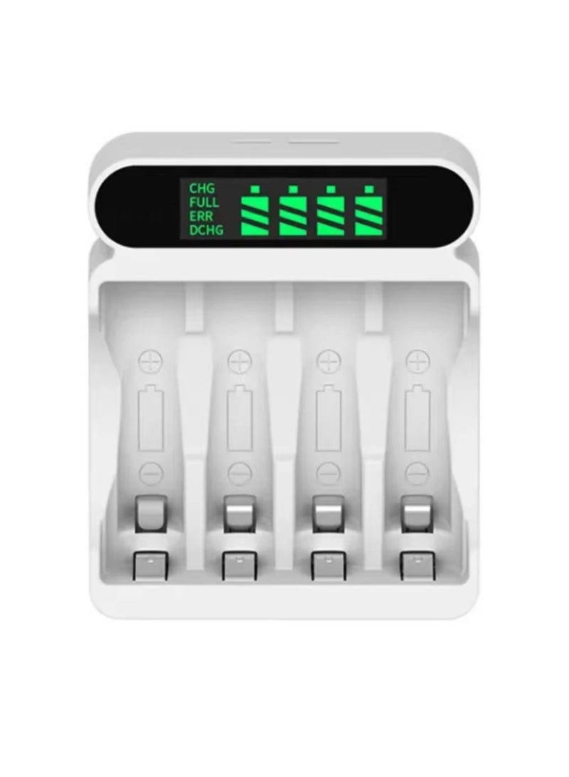 For AAA/AA Ni-Cd Rechargeable Battery Charger4 Slot Electric Battery Charger Intelligent Fast Charger with LED Indicator  - Image 1