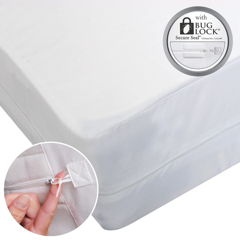 Protect-A-Bed AllerZip Smooth Mattress Protector Machine Washable, Twin, 4-8 Inches - Image 3