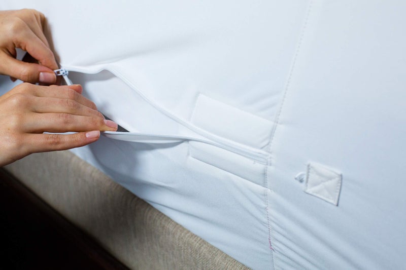 Protect-A-Bed AllerZip Smooth Mattress Protector Machine Washable, Twin, 4-8 Inches - Image 5