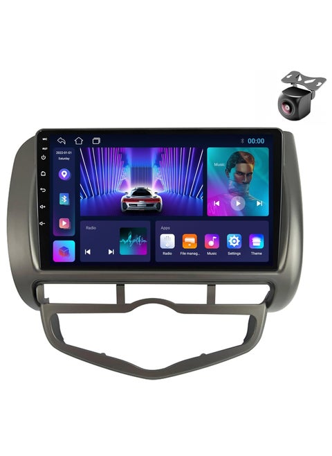 Android 12 System for Honda Jazz City 2002 - 2007 Car Stereo Radio with FM SWC BT Camera Built-in Car-Play Android Auto GPS Navigation Touch Screen Upgrade ( 4+64GB)